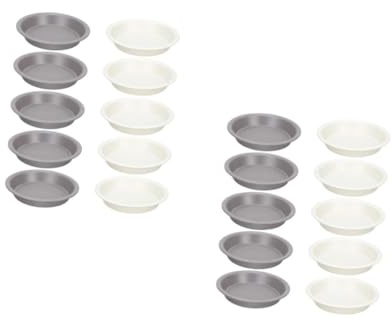 TOYANDONA 2 Ensembles Plateau De Pot De Fleur Bacs À Eau avec Plateau Rond Blanc Soucoupes pour Plantes Nursery Plateau en Plastique pour Les Plantes Tapis De Pot De Fleurs PP 10 Pièces * 2