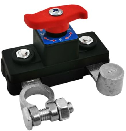 Yuemeuy Contrôleur de Déconnexion de Batterie - Coupe-Batterie 12V 24V,Cosses Auto Renforcées pour Camping-car, Bateau, Utilitaire