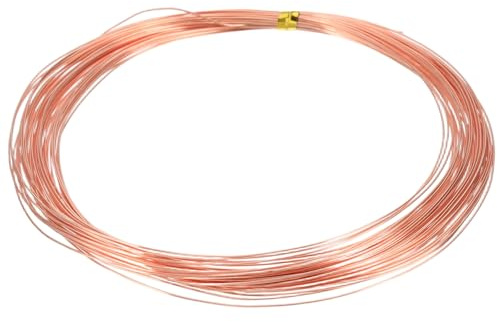 QUARKZMAN 99,9% Massiver Blanker Kupferdraht, Weicher Reiner Kupfer Basteldraht 12 Meter 25 Gauge (0,45mm) Für Basteln Schmuckherstellung Elektrokulturgarten (12m)