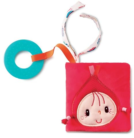 Lilliputiens 83102 Stoffbuch Zahnungshilfe Spielbuch Rotkäppchen mit Beißring, 10x10x2 cm, ab 6 Monaten