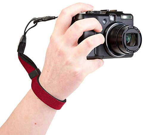 OP/TECH USA Cam Strap - QD | Quick Release Wrist Strap for Digital, Film & Vintage Cameras – Wine, Made in USA