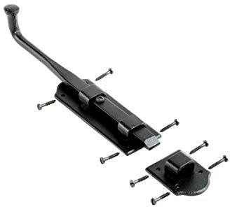 Türriegel aus Schmiedeeisen, 9 W, Schwarz