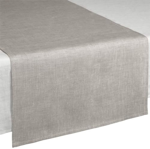 Cuore di lino - Runner in Puro Lino 100% Made in Italy Moderno Naturale (50x150cm)