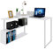 WOLTU L-Form Schreibtisch mit Drehregal - Eckschreibtisch + 360° Bücherständer, für Schlafzimmer/Wohnzimmer/Büro, 120x100x74cm, Hell Eiche