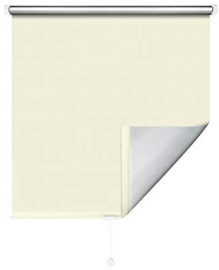 JalousieCrew Verdunkelungsrollo Springrollo Mittelzugrollo Schnapprollo Classic Rollo Creme vanille - 60-180 cm Länge 180 cm und 230 cm Blickdicht Blickschutz (170 x 180 cm)