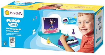 Plugo Tunes by PlayShifu (Kit+App): Interactive Piano Starter Kit for Ages 4-10 | Educational Musical Toys for Early Childhood | Perfect Music/Musical Gift for Boys & Girls (Works with tabs/mobiles)