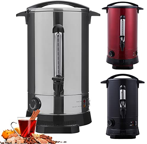 Arebos Glühweinkocher 1650 W | Heißgetränkespender | 20 L | mit Auffangschale, Auslasshahn, Thermostat und Überhitzungsschutz | Temperatureinstellung von 30-110 °C