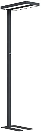 NCC-Licht Stehleuchte Lara Schwarz Up&Down 40W Neutralweiß 4000K dimmbar | dimmbarer Deckenfluter mit blendfreiem und sachlichem Licht für konzentriertes Arbeiten, ideal für Büro und Home-Office