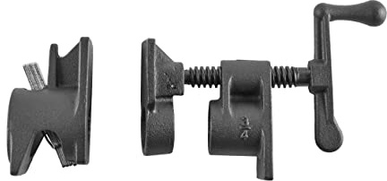 kwb 44654 Pipe Screw Clamp for Steel Pipes/Double Nipples for Gluing Table Tops River Table and Large Workpieces Body Clamp