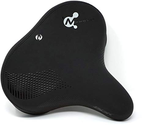 DDK Fahrradsattel XXL mit Memory-Schaum schwarz ideal auch für das E-Bike Unisex CBK-MS Touren City Fahrradsattel für Damen und Herren