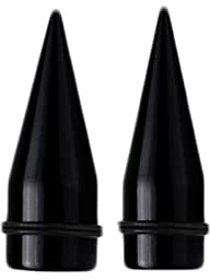 Skcess Dehnstäbe Tunnel Set, Tunnel Acryl mit 2PCS 24MM 15/16 Inch Schwarz Kegelform Body Piercing Schmuck Geschenk Kit