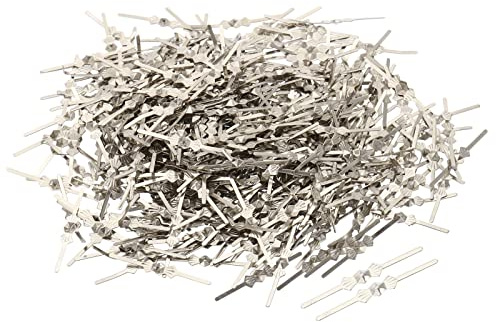 PATIKIL Chandelier Connector Clip, 500 Pack 25mm/1 Length Chandelier Bowtie Pin Replacement for Fastening Crystals Lamp Ceiling Light Parts, Silver