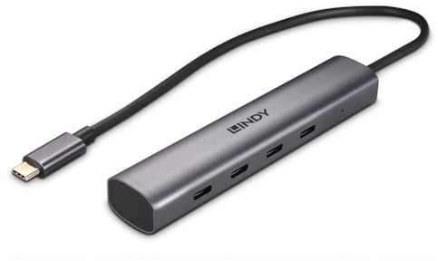 Lindy 43384 Hub USB 3.2 Gen 2 Tipo C de 4 Puertos