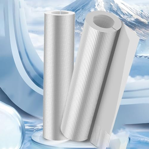 YNAYGDIUGD Isolation Schlauchgriffe Rohrschale Rohrdämmung Heizungsrohr Isolierung Aluminiumfolien Isolierschlauch, Für Rohr Schaumstoffabdeckung Für Den Außenbereich (Size : ID22mm T20mm L0.95m)