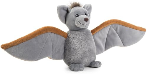 Schaffer 5741 Kuscheltier Fledermaus Vampi M, 16 cm, grau-braun