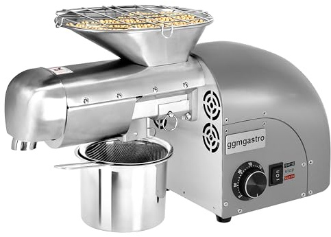GGM Gastro | EOPMCH-GREY | Elektrische Ölpresse - Grau - 1,8 kW - 5-8 kg/h