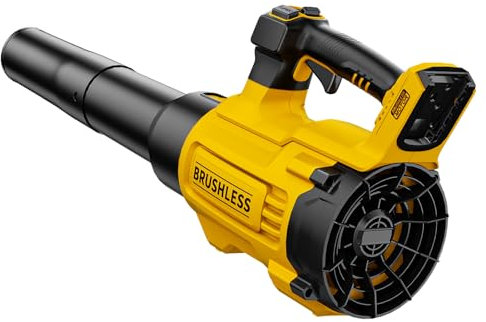 Nelhalt 20V Cordless Leaf Blower, Max 600 CFM/125 MPH Turbo Boost Mode Compatible with DeWALT 20V Max Battery, Brushless Motor, Ergonomic 3.6LBS for Driveway & Yard, Tool Only