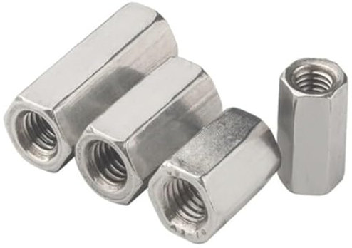 5 Stück M12 x 1,25 x 20/30 Feingewinde-Sechskant-Überwurfmutter aus Edelstahl(M12x1.25x20 5pcs)