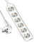 V-TAC Regleta Múltiple 5 Enchufes y Cable de 1,5 Metros - Enchufe Múltiple 5 Tomas de Corriente 16A Shuko para el Hogar, Oficina, Tienda, Garaje - 250V Compacta y Práctica