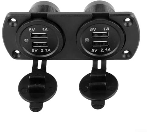 Portable 4 Port USB Charger Socket Flush Mount 12V 24V for Caravan Camper