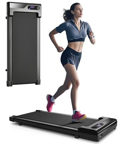 Zeporix Walking Pad Treadmill for Home - Under Desk Treadmills Office Mini Portable Electric Running Machine with Adjustable Speed Remote & LED Display Slim Compact Max up 264 lbs Capacity