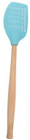 TOPPERFUN 1pezzi Spatola Silicone Da Cucina Con Manico in Legno Raschietto Antiaderente Resistente Al Calore Per Impasti Barbecue e Pasticceria Utensile Riutilizzabile Per Casa e Ristoranti