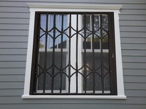 Inferriate per Finestre Barre di Sicurezza Estensibili Personalizzabili Grigie - Griglia Antifurto in Alluminio Regolabile Ad Alta Resistenza per Porte e Finestre, Altezza 20 30 40 50 60 70 72 Inch(20