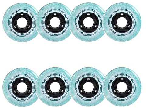 JCXYL EV 8er-Pack Inline-Skate-Räder für drinnen und draußen, 82A, Freestyle, langlebiger Reifen, 64 mm, 68 mm, 72 mm, 76 mm, 80 mm, Rollschuh-Rad
