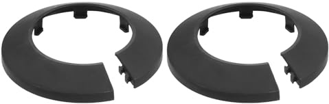 QUARKZMAN Rosone, 2 Pz 50 mm Adatto OD 1,9 Di Flangia Divisa Per Tubi, Collare Di Copertura Per Tubo Acqua Decorativo, Piastre Di Copertura In Plastica Pp Per Impianti Idraulici (Nero)