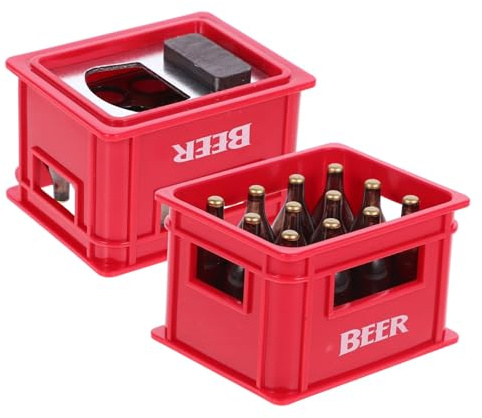 Holibanna 2 Pièces Décapsuleur Créatif Forme Caisse à Aimanté pour Frigo Robuste et Décoratif Accessoire Fête et Cuisine Lot de Rouge