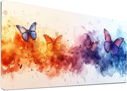 Diamond Painting Grande Mariposa, 5D Diamond Painting Adultos SueñO, DIY Bordado Punto de Cruz Cristal Art Kits, Pintura Diamante Manualidades para Adultos, Decoracion Hogar Regalo 100x200cm 4-8105