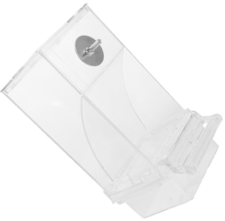 HIAKDOFT Comedero Transparente para Loros y Codornices Dispensador 1 Pieza sin Derrames Separación de Alimento y Agua Accesorio para Jaulas de Pájaros Pequeños Mantenimiento Fácil