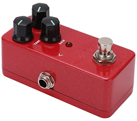 outdoorm Pedal de distorsión Rojo Mini Paquete de distorsiones de Metal para Guitarra eléctrica True Bypass