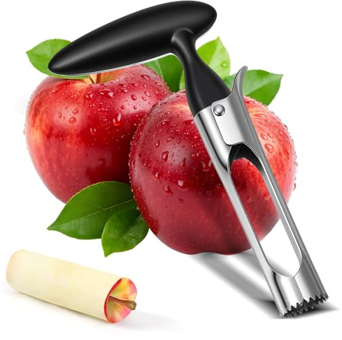 Apple Corer Tool, Premium Stainless Steel Apple Core Remover with Ergonomic Non-Slip Handle, Easy to Use AppleCorer, Dishwasher Safe Corer Tool Kitchen for Apples, Pears