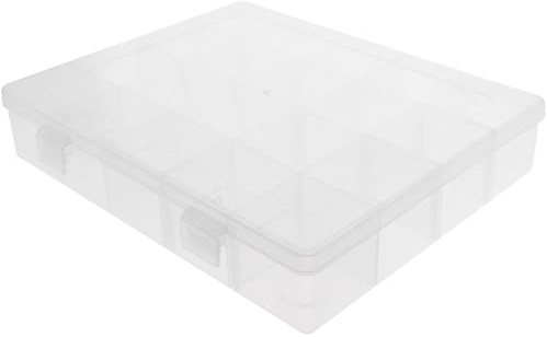 Scatola di Immagazzinaggio Trasparente Multi-griglia in Plastica, 3 Pezzi | Contenitore Robusto e Pratico, Design Trasparente, per Strass e Anelli, Organizzazione Ordinata degli Accessori