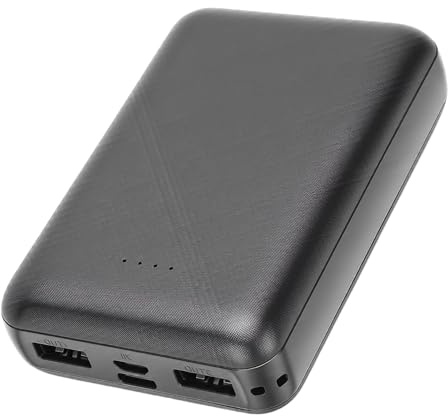 Hamwesh Uppvärmd Väst Batteripaket, 20000mAh Uppladdningsbar Uppvärmd Väst Power Bank, Bärbar Design med Batterinivåindikator för Uppvärmda Västar Jackor och Byxor