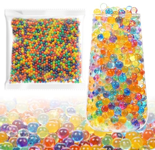 APXEL 10000 Piezas Perlas de Agua Coloridas, Bolas de Gel No TóXico y Biodegradable, Perlas de Gel Reutilizable para Rellenar Jarrones, Bodas, Decoración del Hogar o de Plantas