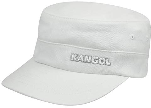 Kangol Flexfit Arme Keps by Damer/Herrar - militär armekeps damkeps med skärm, Sluten på baksidan, skärm Sommar-Vinter Sommar - S/M (54-57 cm) vit