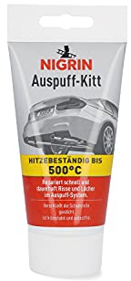 NIGRIN Auspuff-Kit 200 ml, repariert dauerhaft Risse und Löcher, verschließt Schadstellen, 200 g