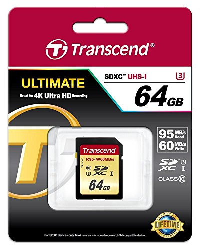 Transcend 64GB SDXC/SDHC USH-I U3 Memory Card