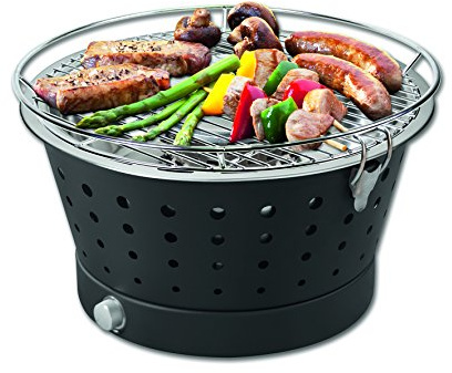 Fun BBQ Holzkohlegrill ohne Rauch/Tisch- Terassengrill 35 cm anthrazit