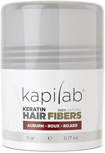 Kapilab Streuhaar Kastanienbraun, Premium Haarpuder zur Haarverdichtung Haarfasern für Dünner Werdenes Haar Keratin Haarpulver Mehr Volumen Hair Fibers für Männer und Frauen - 5 gramm