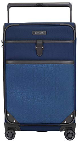 M&A Dual Opening Wide Trolley Check-in Suitcase Luggage, Navy Blue, Large 28-Inch