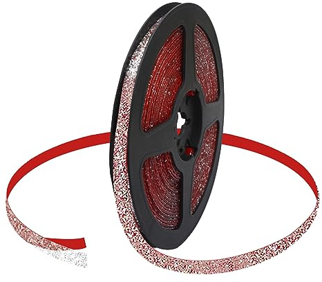 Vogueing Tool Keramikfliesen-Klebeband, schimmelresistent, 6 m x 8 mm, Abdichtung, dekoratives Eckenband, für Badewanne, Badezimmer, Dusche, Rolle, Dichtungsband, silberfarben.