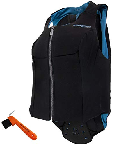 Komperdell Damen Rückenprotektor Ballistic Flex FIT Woman schwarz/blau L + Hufkratzer Reiterladen24