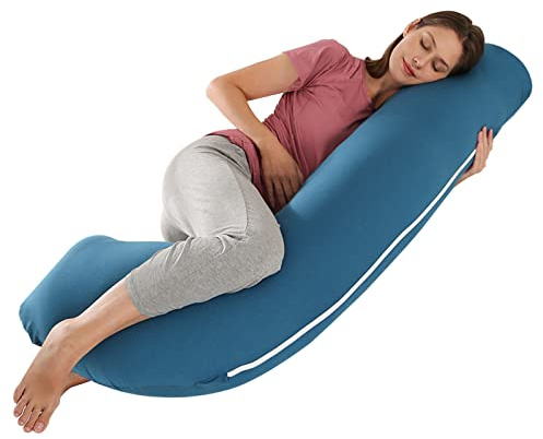 Wndy's Dream Coussin de Grossesse en Forme de L, Coussin de maternité Complet pour Le Dos, Les Jambes et Le Ventre, Oreiller de Couchage pour Les Femmes Enceintes