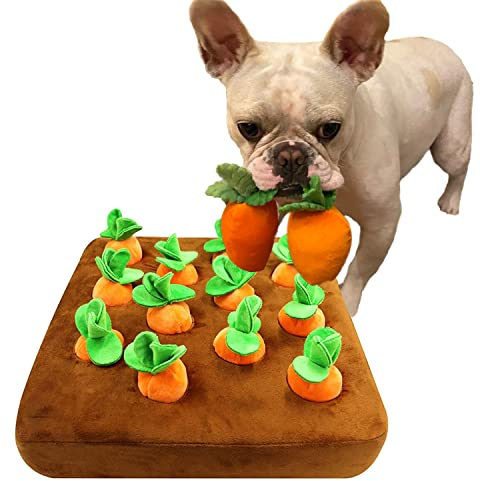 Celawork Intelligenzspielzeug für Hund Interaktives Spielzeug Plüsch Karotte Schnüffelteppich hundespielzeug Intelligenz schnüffelteppich Hunde Gemüse Plüschtier Für Hund