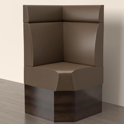 GGMMÖBEL Denver | Gastro Eckbank | B:H 64 x 158 cm | Braun | Glatt | Kunstleder | Sitzhöhe: 78cm