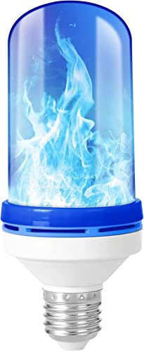 Ecoodisk Blue Flame Bulb, 5W LED Effect Flame Light, 4 modalità Frompiono Flamma Simulazione di Lampadina per Giardino per Feste Interni per Esterni [Classe di energia A],1pcs,E26