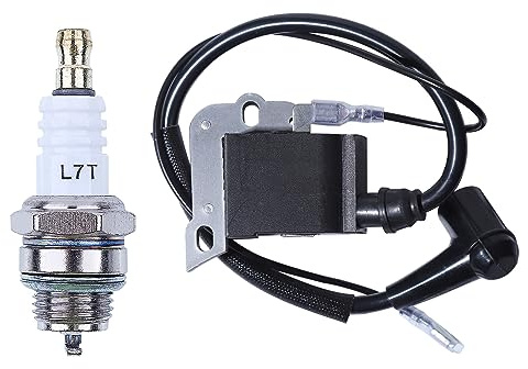 Mtanlo Zündspule für Husqvarna 50 51 55 254 257 261 262 266 268 272 272Xp Kettensäge, Zündspule mit L7T Zündkerze, Ersetzen 544018401 503901201 503901401
